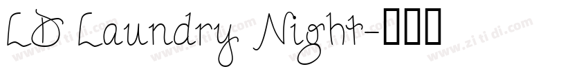 LD Laundry Night字体转换